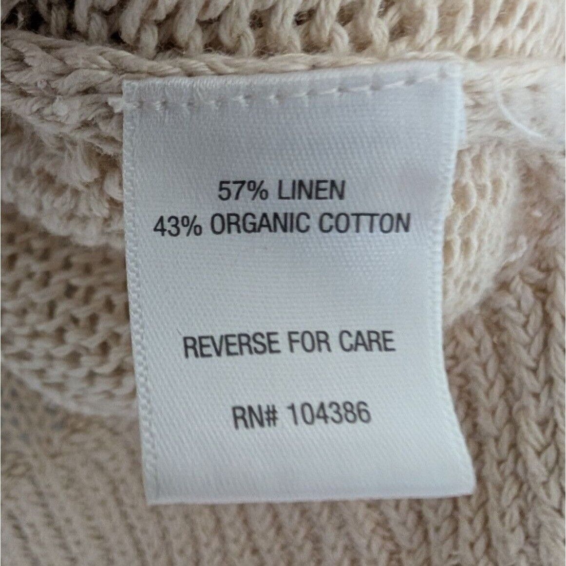 Designer Garnet Hill Cabled Pullover Womens Size XL Ecru Beige Linen Size US XL / EU 56 / 4 - 5 Thumbnail