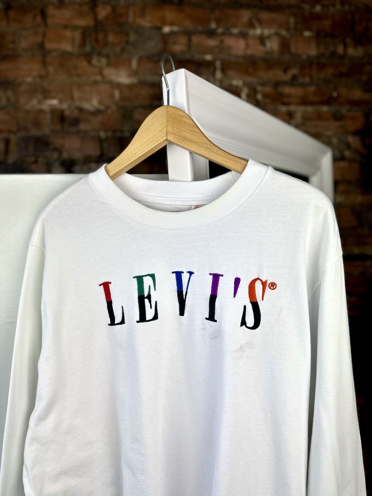 Levi's Men’s Long Sleeve Levi’s Big Logo White Size: XL Size US XL / EU 56 / 4 - 4 Thumbnail