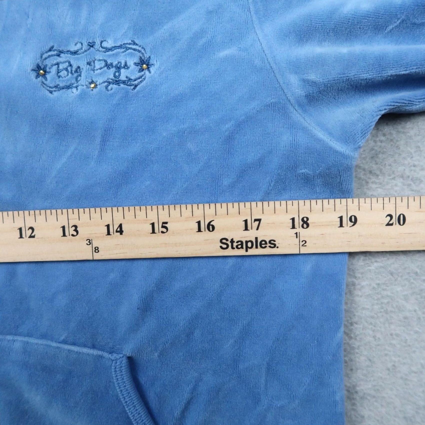 Big Dogs VINTAGE Big Dogs Hoodie Women’s S Blue Velour Zip Up Hoodie Size S / US 4 / IT 40 - 7 Thumbnail