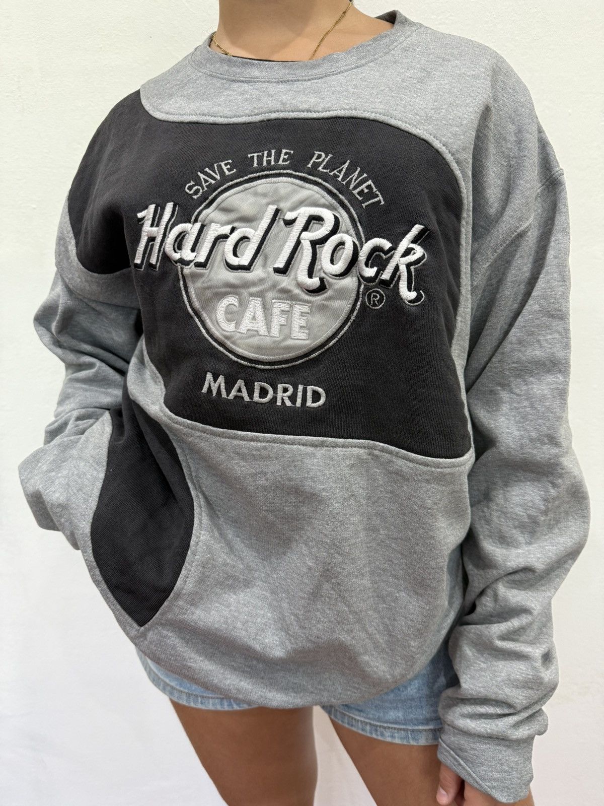 Hard Rock Cafe Hard Rock Café Rework Patchwork Sweatshirt (Rare) – Size XL Size US XL / EU 56 / 4 - 1 Thumbnail