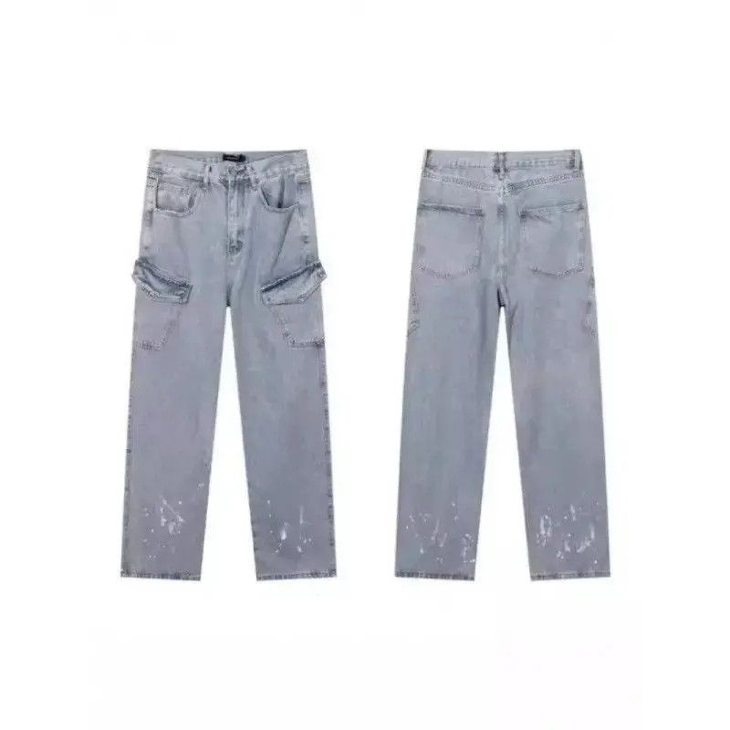 Japanese Brand Retro loose high street splashed ink jeans Size US 32 / EU 48 - 6 Thumbnail