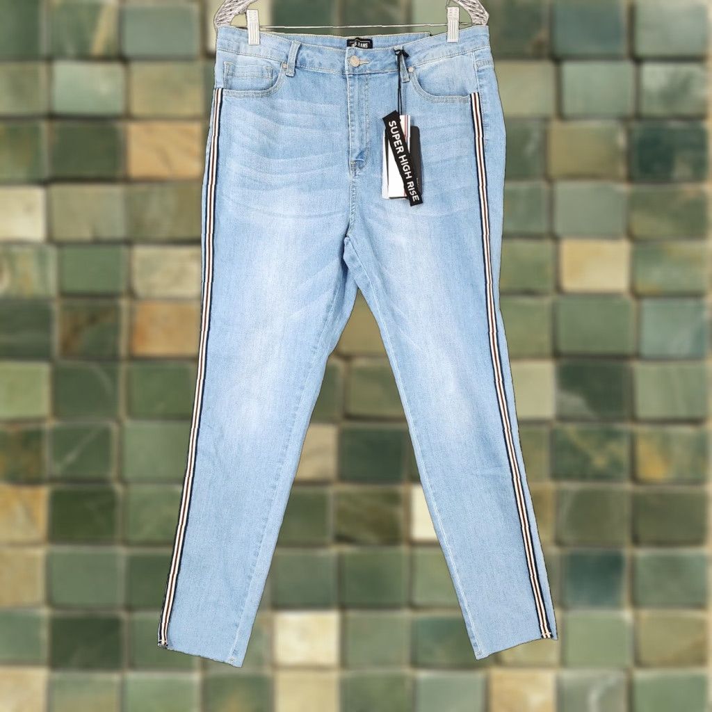 Vintage IRIS High Rise Skinny Jeans Womens Super High Waist Size 13 Blue Size 34" / US 12 / IT 48 - 1 Thumbnail
