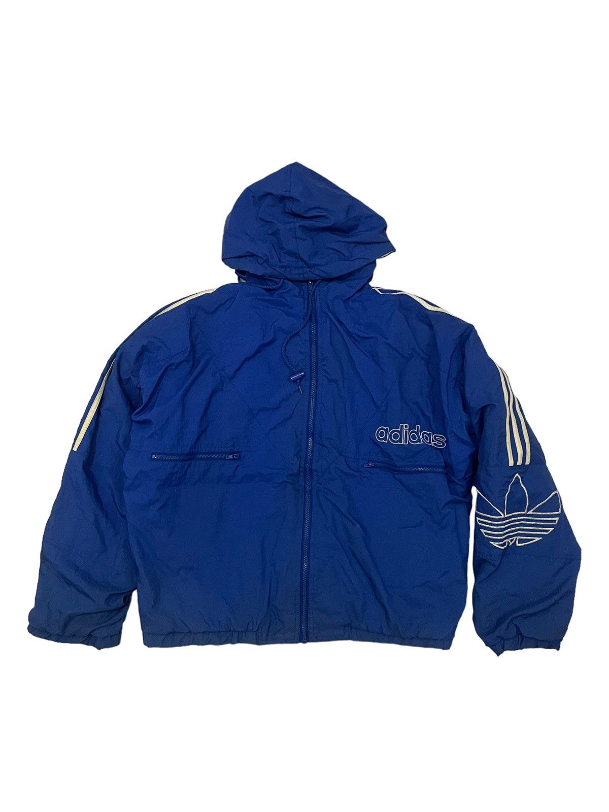 Adidas × Japanese Brand × Vintage Vintage Adidas Quilted Hooded Jacket Size US M / EU 48-50 / 2 - 1 Thumbnail