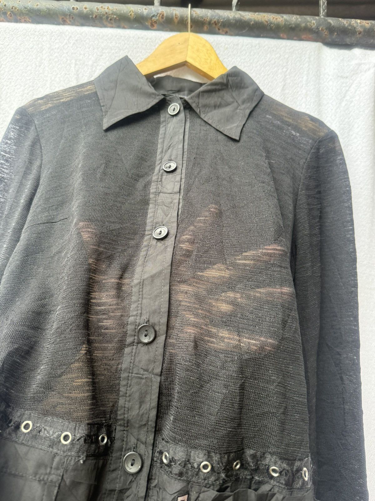 Hysteric Glamour Japanese fishnet button shirt Size US M / EU 48-50 / 2 - 4 Thumbnail