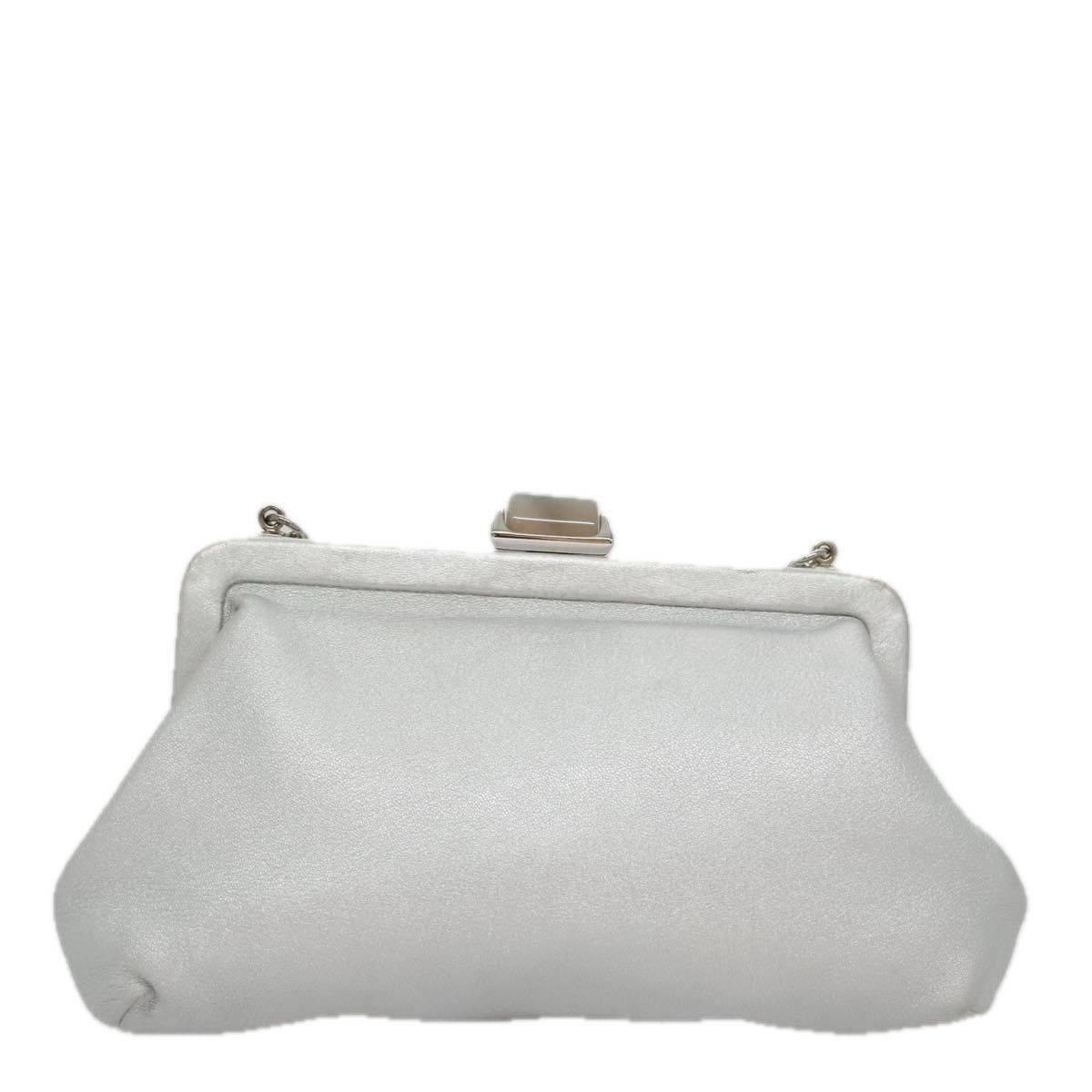 Silver Leather Shoulder Bag (Pre-Owned)