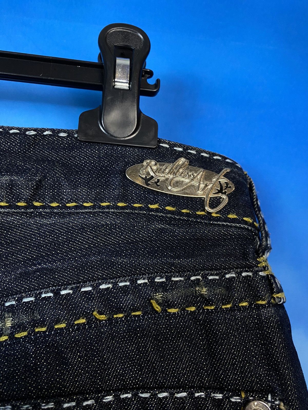 Japanese Brand × Vintage Ruthless Art sk8 rap baggy pants y2k Ed Hardy style Size US 38 / EU 54 - 11 Thumbnail