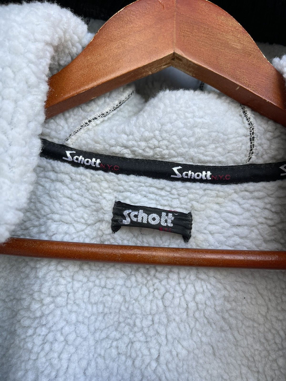 Schott Schott NYC Hoodie Full zip Sherpa Teddy Lined Fleece Jacket Size US L / EU 52-54 / 3 - 15 Thumbnail