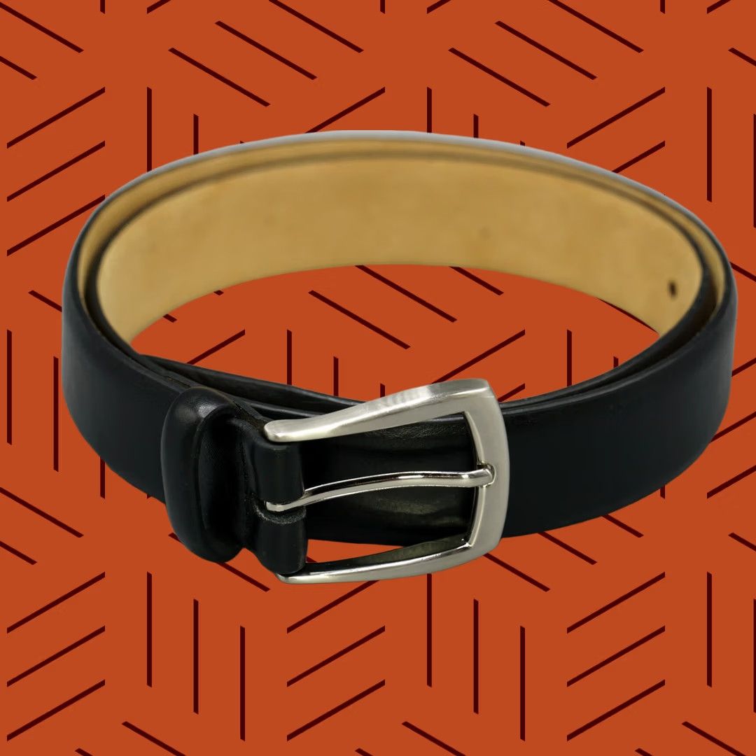 Tasso Elba VINTAGE Tasso Elba Belt Men Dress Black 32/80 Synthetic Leather Handmade Adjustable Size 32 - 1 Thumbnail
