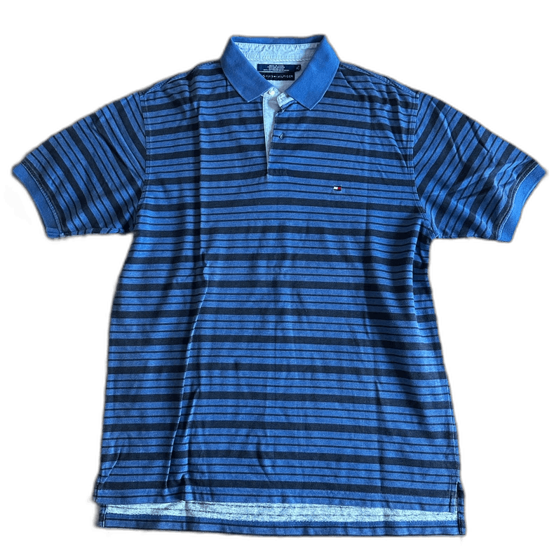 Tommy Hilfiger Tommy Hilfiger Striped Black Blue Short Sleeve Polo Size US XL / EU 56 / 4 - 1 Thumbnail