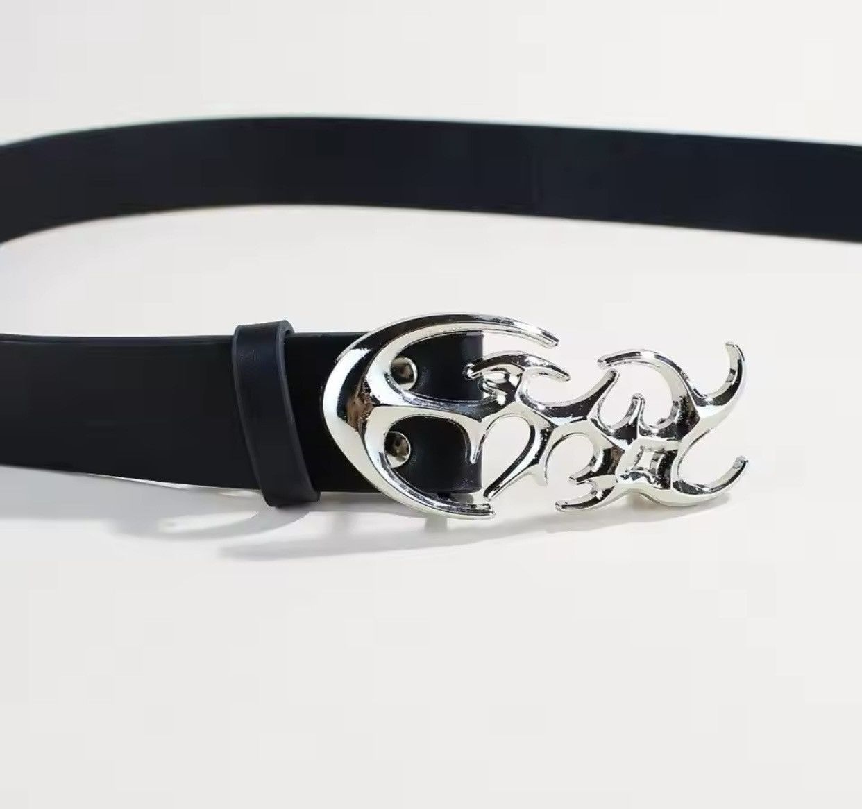 Japanese Brand × Vintage A8 - Y2K Silver Buckle Belt Size ONE SIZE - 2 Thumbnail