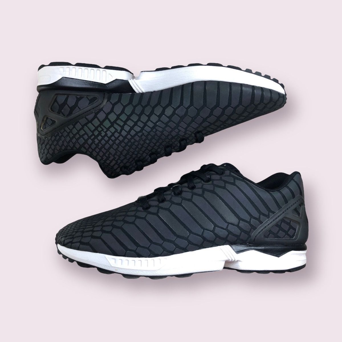 Adidas zx flux black reflective online