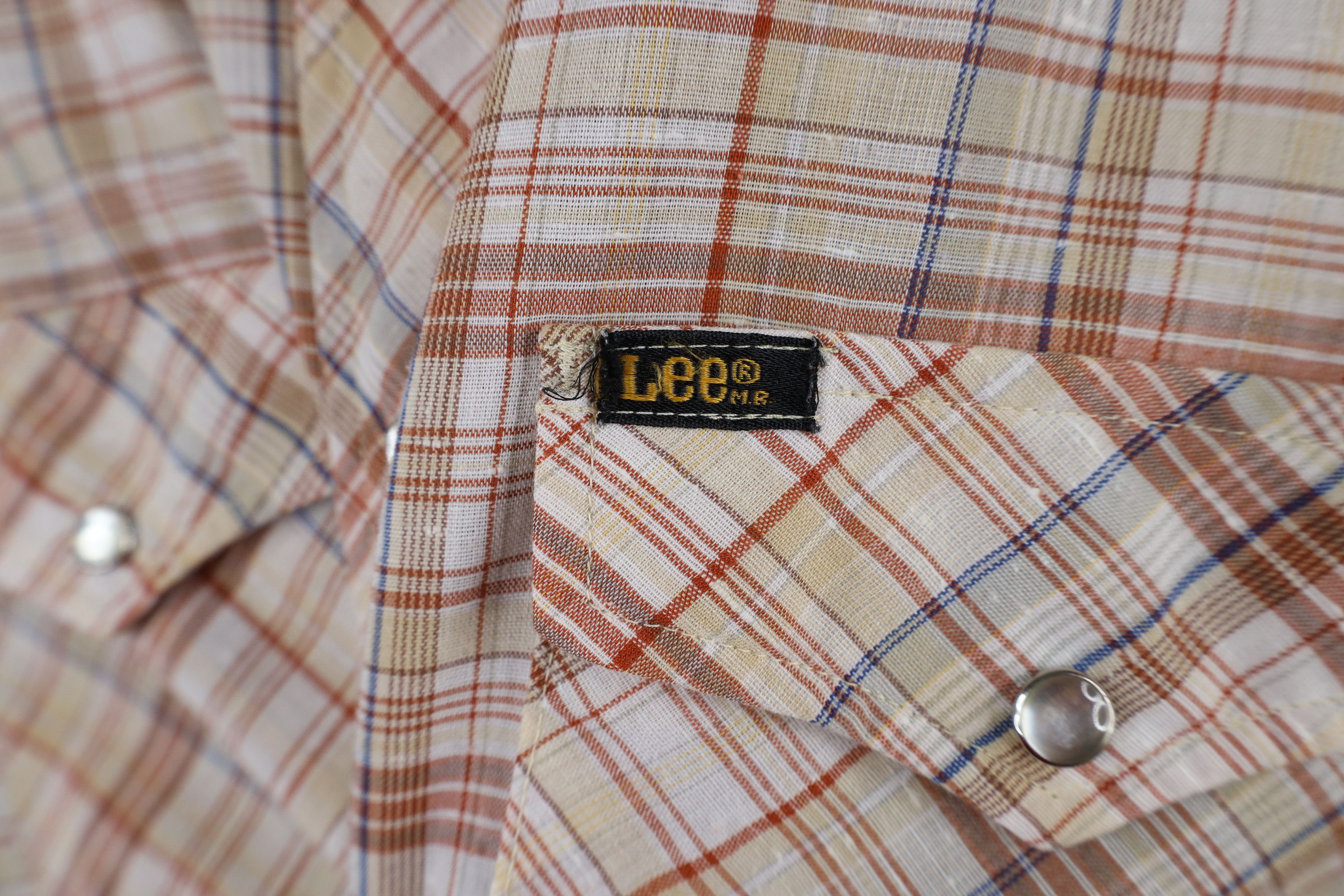 Lee × Vintage Vintage 70s Lee Western Collared Shirt Rainbow Plaid USA Size US M / EU 48-50 / 2 - 8 Thumbnail