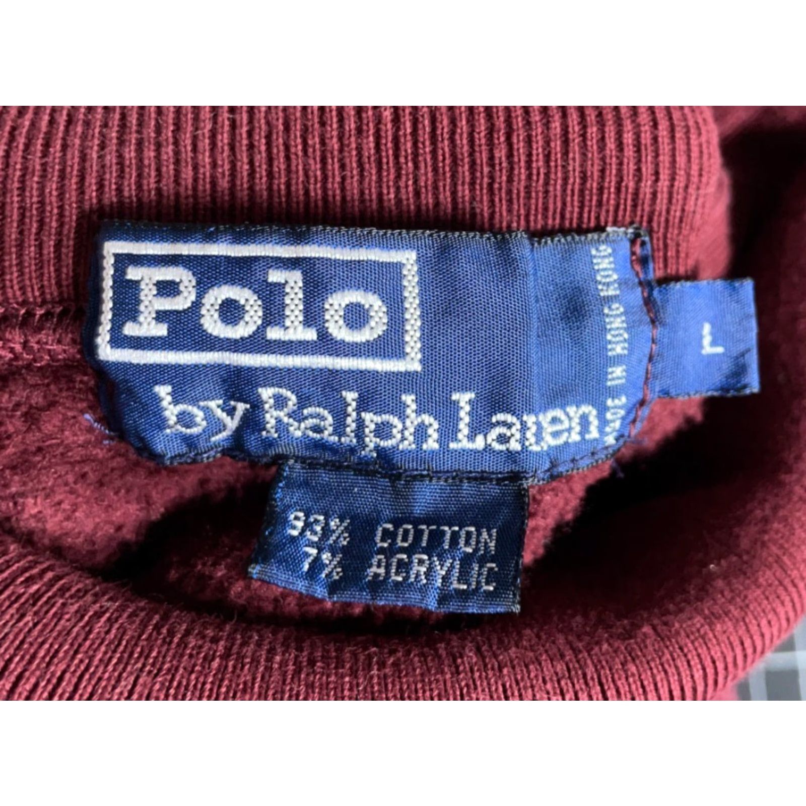 Polo Ralph Lauren VINTAGE Polo Ralph Lauren Sweatshirt Turtleneck Mens Large Dark Red Relaxed Fit Polo Ralph Lauren Sweatshirt Size US L / EU 52-54 / 3 - 3 Thumbnail