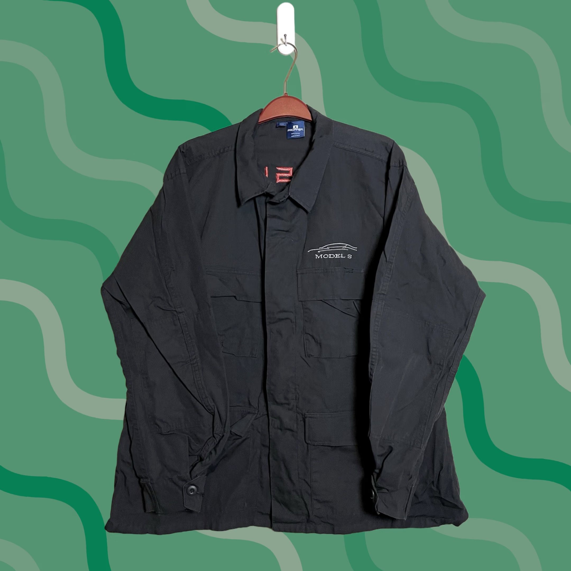 Propper Propper Black 2XL Jacket Men Button Up 100% Cotton Mid-Length Solid Jacket Relaxed Regular Mens Size US XXL / EU 58 / 5 - 1 Thumbnail