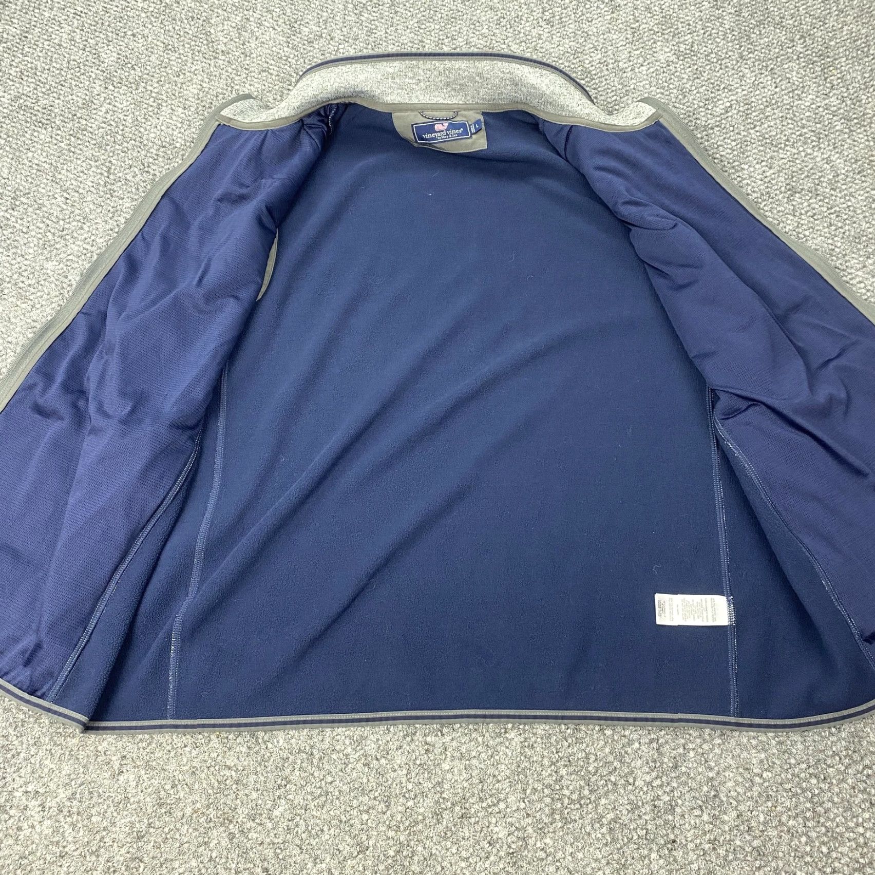 Vineyard Vines Vineyard Vines Vest Mens L Gray Fleece Zip Chest Pocket Casual Windbreaker Size US L / EU 52-54 / 3 - 7 Thumbnail