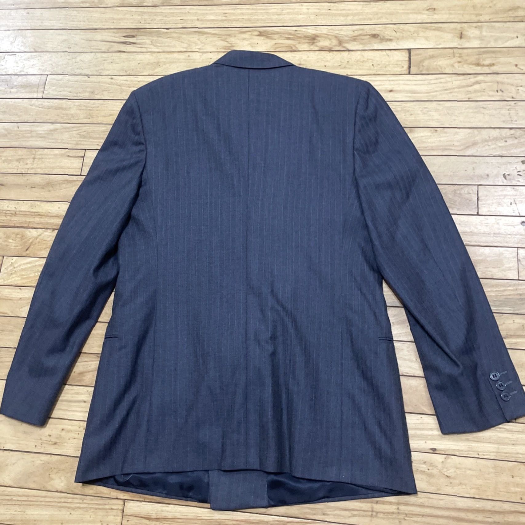 VINTAGE Giorgio Armani MANI Sport Coat Jacket Men 41R Wool Dark Gray Red Italy Blazer