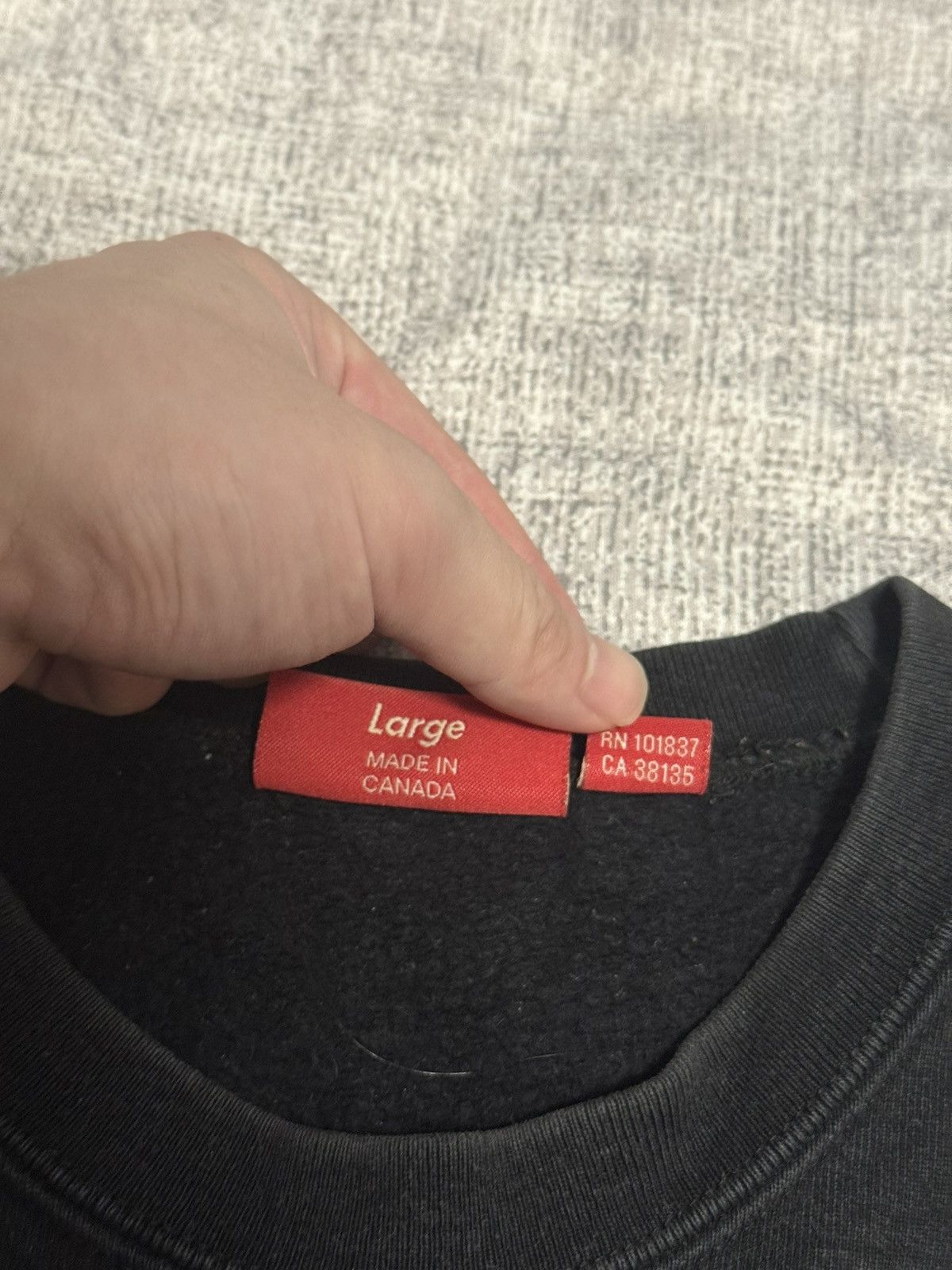 Supreme Supreme black small box crew crewneck Size US L / EU 52-54 / 3 - 5 Thumbnail