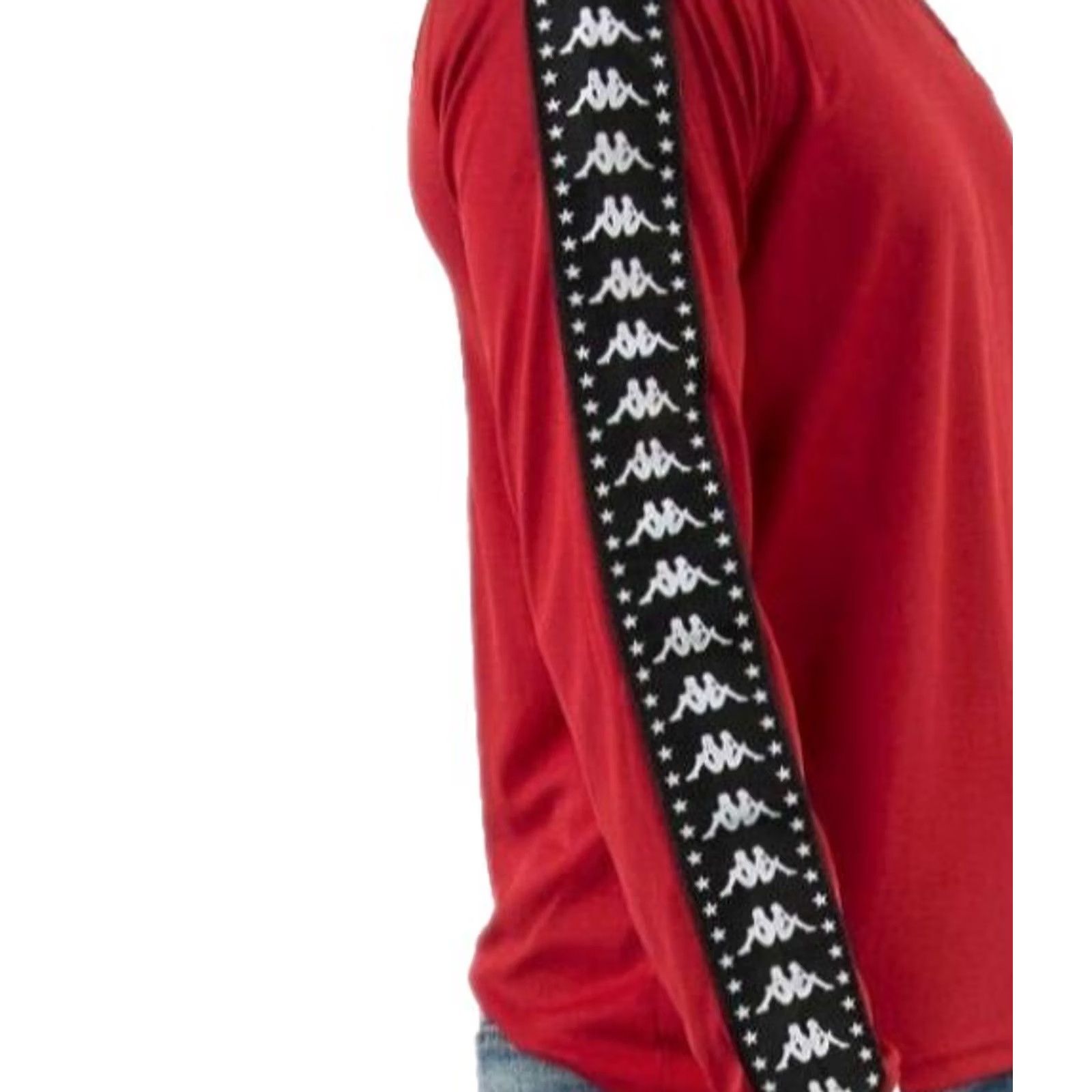 Kappa Kappa Men Red Banda Long Sleeve Shirt White Logo Taped Sleeves Stars Size M Size US M / EU 48-50 / 2 - 4 Thumbnail