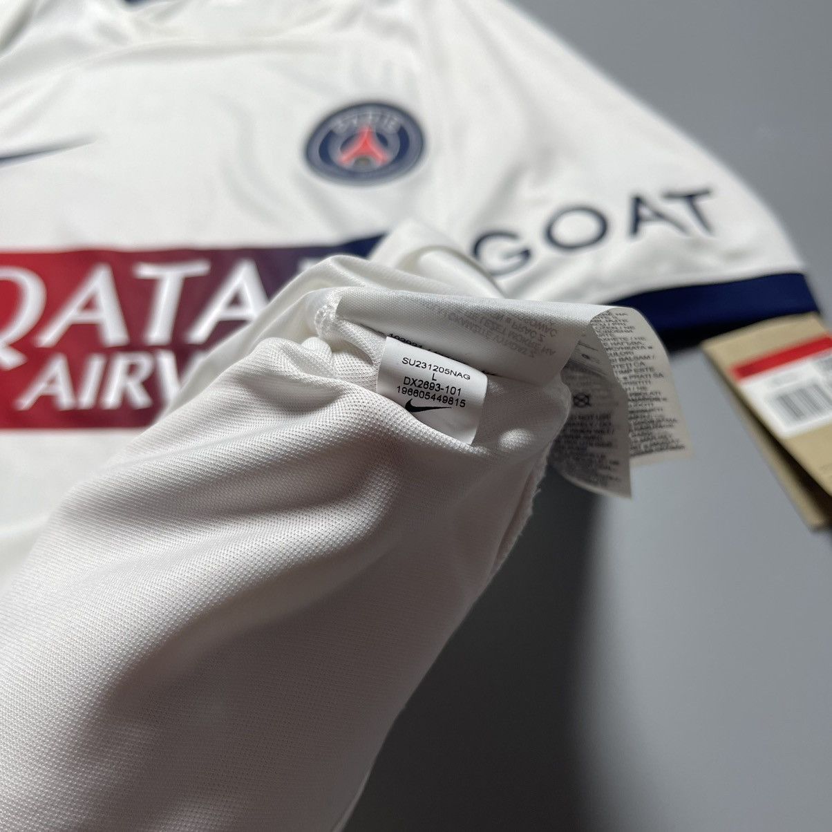 Nike PSG NIKE 2023/2024 FOOTBALL SOCCER AWAY JERSEY #10 DEMBELE Size US L / EU 52-54 / 3 - 12 Thumbnail