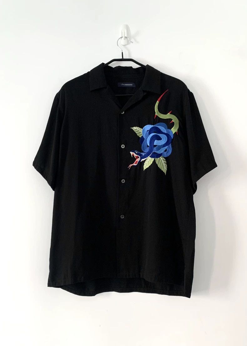Undercover undercover Rose Snake Embroidered Short Sleeve Shirt 2502-N Size US L / EU 52-54 / 3 - 1 Thumbnail
