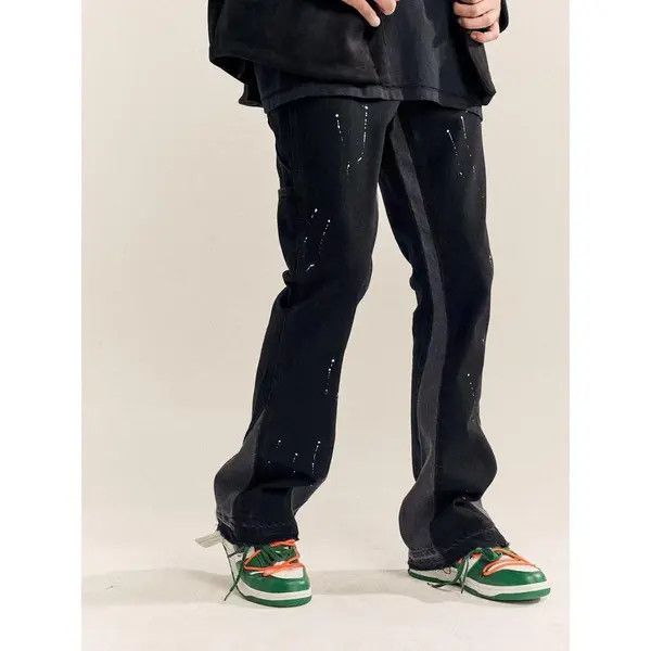 Japanese Brand VIBE Vintage high street washed and inked baggy jeans Size US 34 / EU 50 - 3 Thumbnail