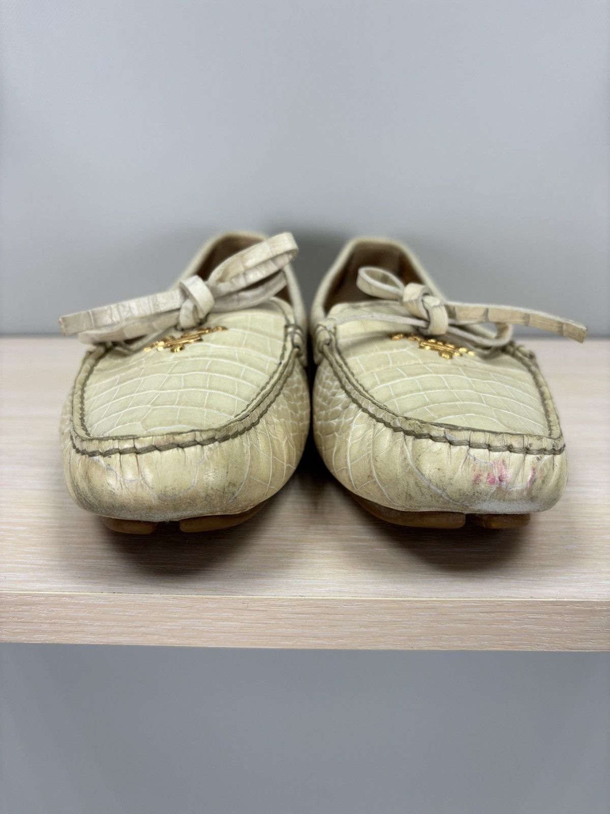 Prada Womens shoes Prada Size 37 1/2 Color Beige Size US 7.5 / IT 37.5 - 3 Thumbnail