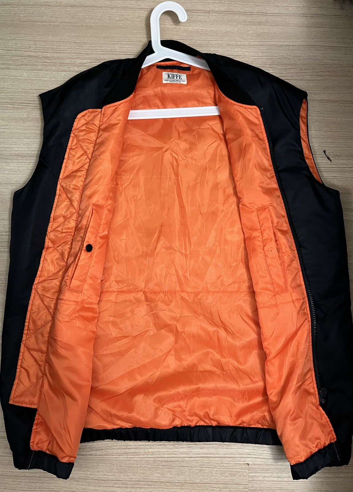 Vintage Vintage KIFFE Bomber Jacket – Black/Orange – Military Style Size US XL / EU 56 / 4 - 2 Thumbnail