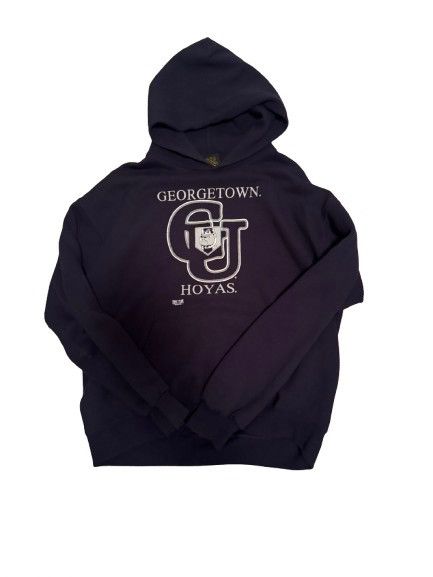 Vintage Vintage Navy Georgetown Hoyas hoodie Size US M / EU 48-50 / 2 - 1 Thumbnail