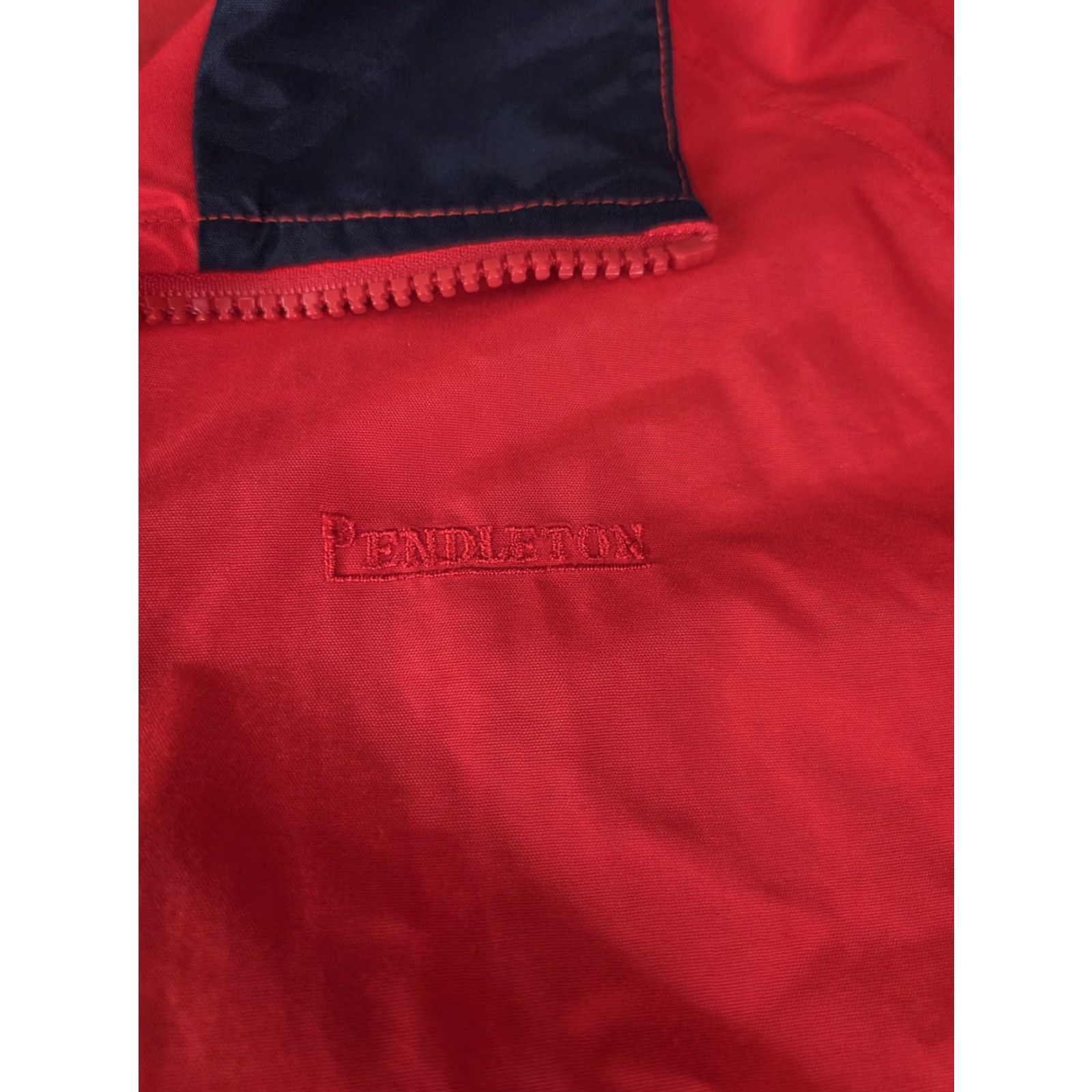 Pendleton VINTAGE Pendleton Red Windbreaker Full Zip Jacket L Size US L / EU 52-54 / 3 - 3 Thumbnail