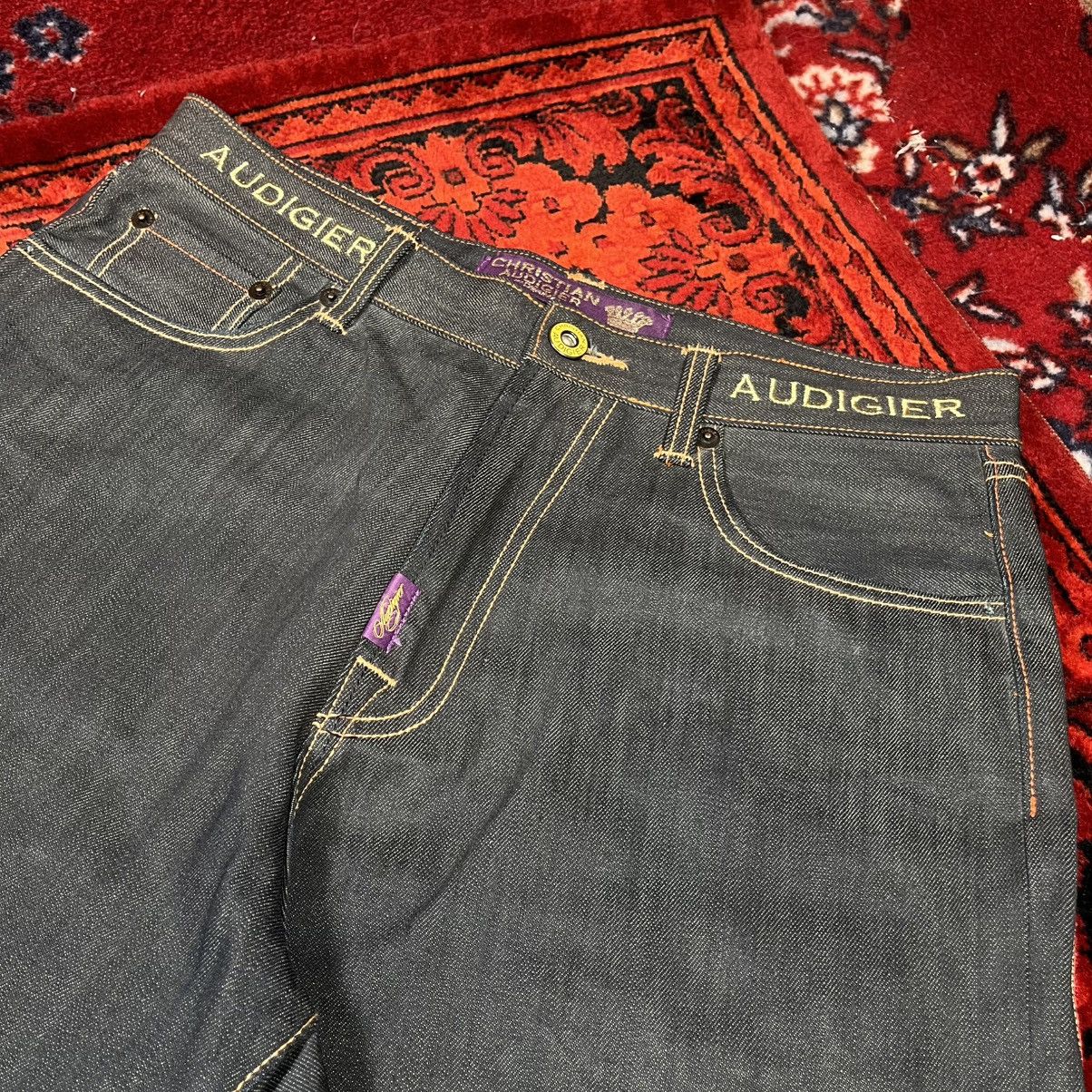 Ed Hardy Christian Audigier Denim Y2K Streetwear Shorts Skull Roses Size US 34 / EU 50 - 3 Thumbnail