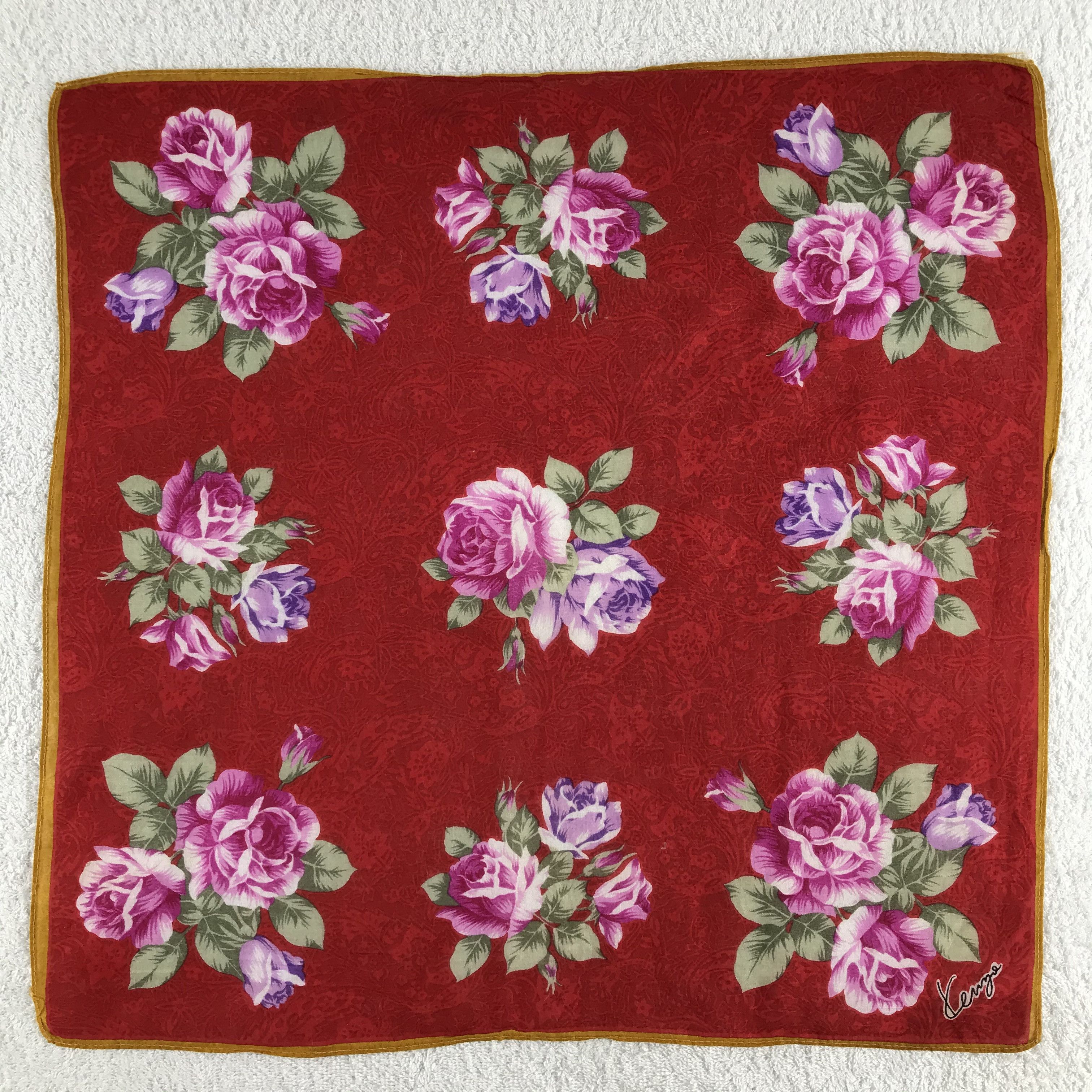 Kenzo × Vintage Kenzo Bandana / Handkerchief / Neckerchief - S344 Size ONE SIZE - 1 Thumbnail