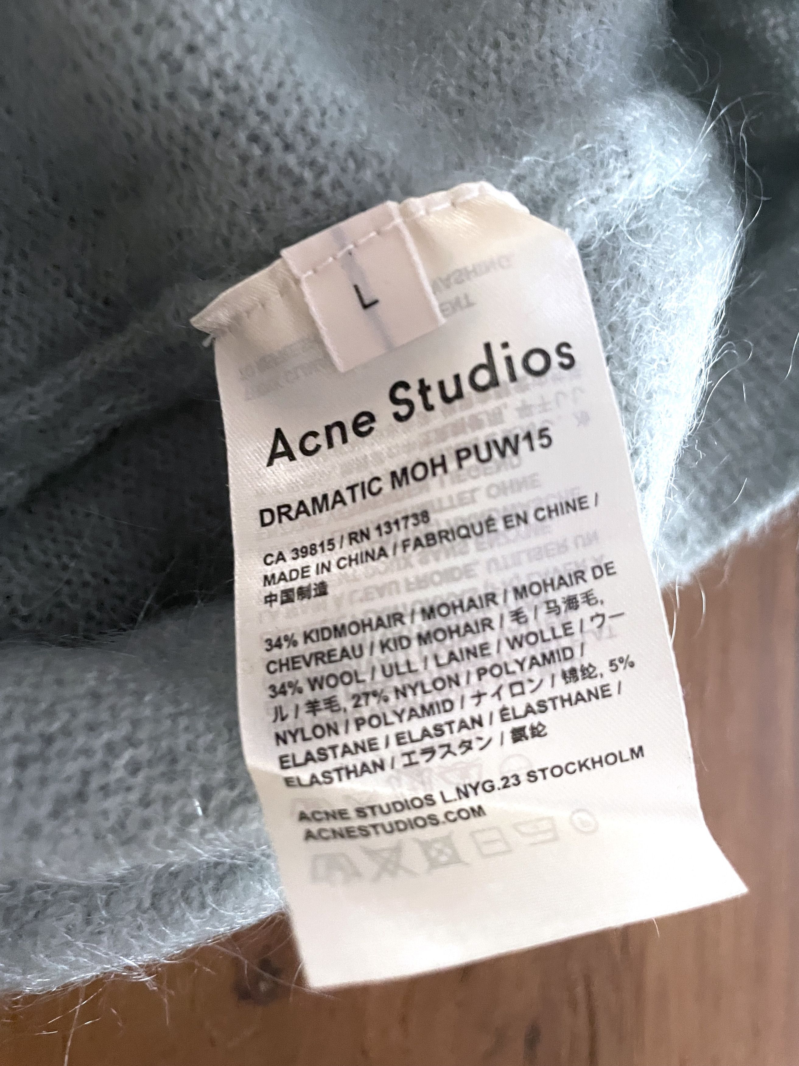 Acne Studios TIFFANY BLUE MOHAIR SLOUCHY SWEATER Size US L / EU 52-54 / 3 - 7 Thumbnail