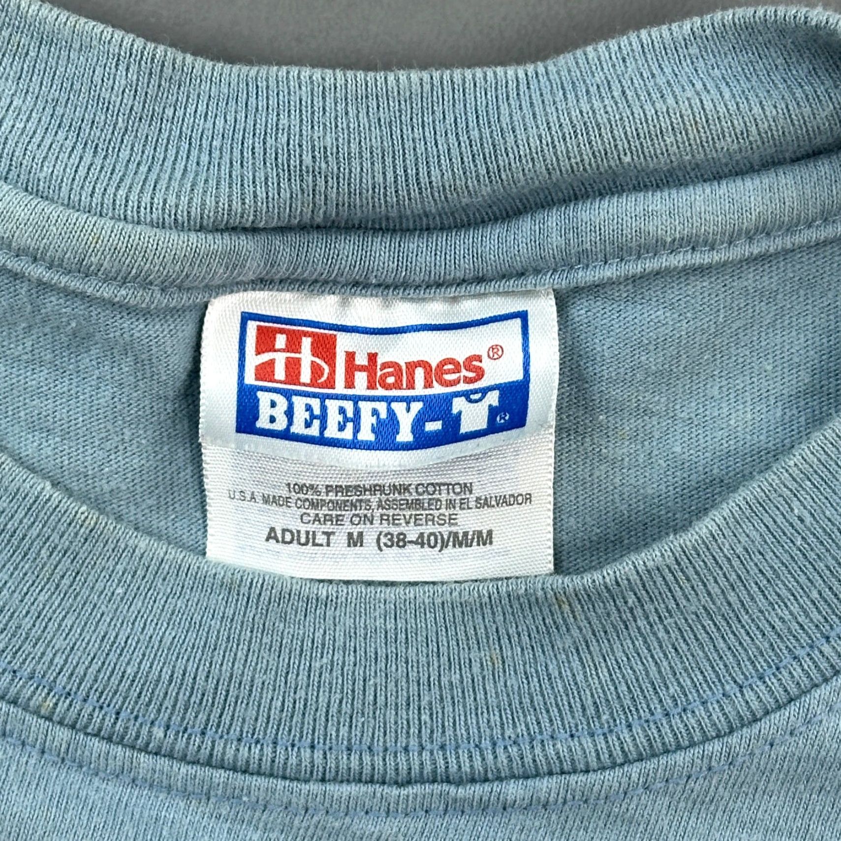 Hanes Vintage Hanes Beefy-T Shirt Mens M Blue Cotton Embroidered Pepsi Cola Birthplace Y2K Retro 90s USA Shirt Size US M / EU 48-50 / 2 - 3 Thumbnail