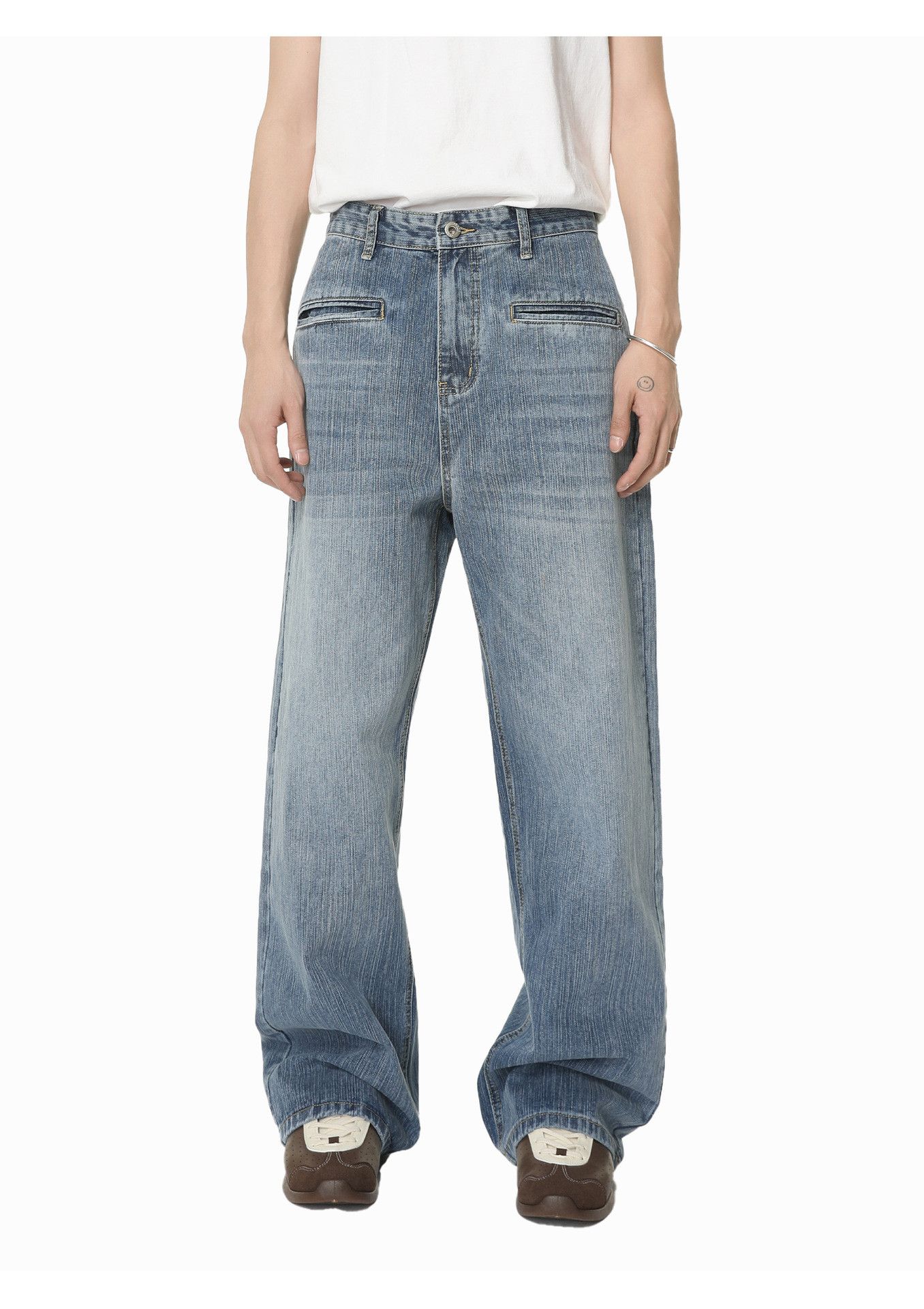 Japanese Brand Japanese retro pocket stylish washed denim jeans Size US 32 / EU 48 - 1 Thumbnail
