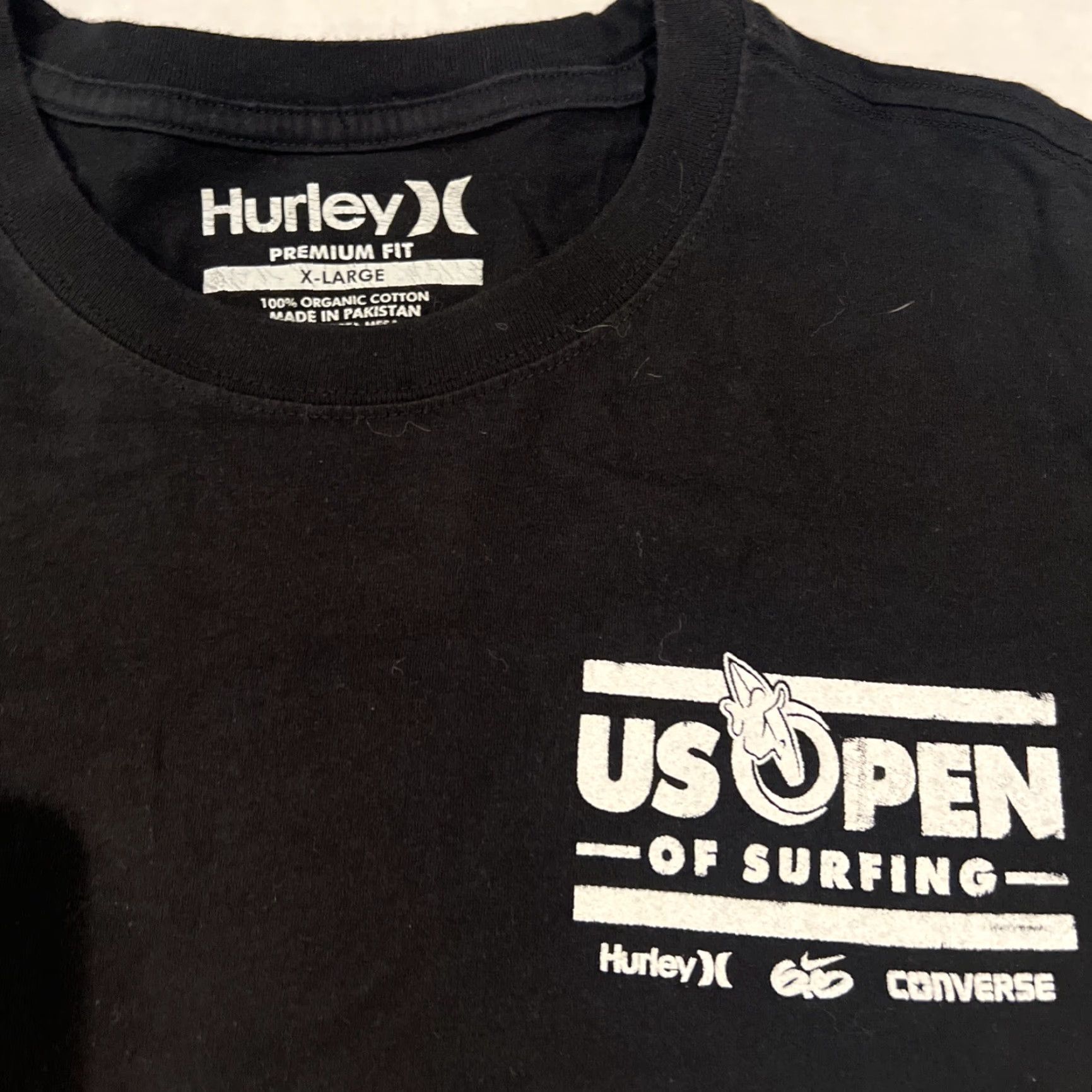 Hurley NWOT Hurley Converse Tee Shirt XL Black Surfer Graphic Print WSL US Open Huntington Beach CA Shirt Mens Size US XL / EU 56 / 4 - 2 Thumbnail