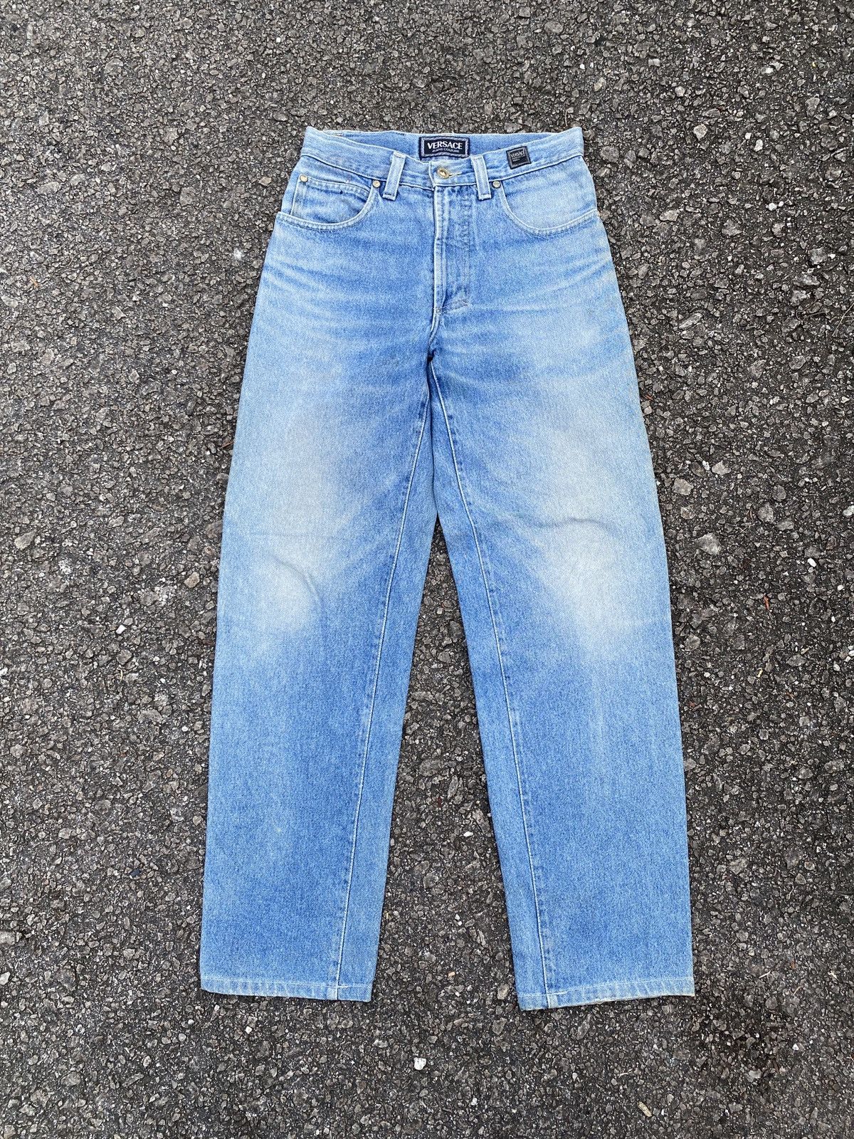Versace × Versace Jeans Couture × Vintage 1990s - Vintage Versace Jeans Couture Washed Blue Jeans Size US 28 / EU 44 - 1 Thumbnail