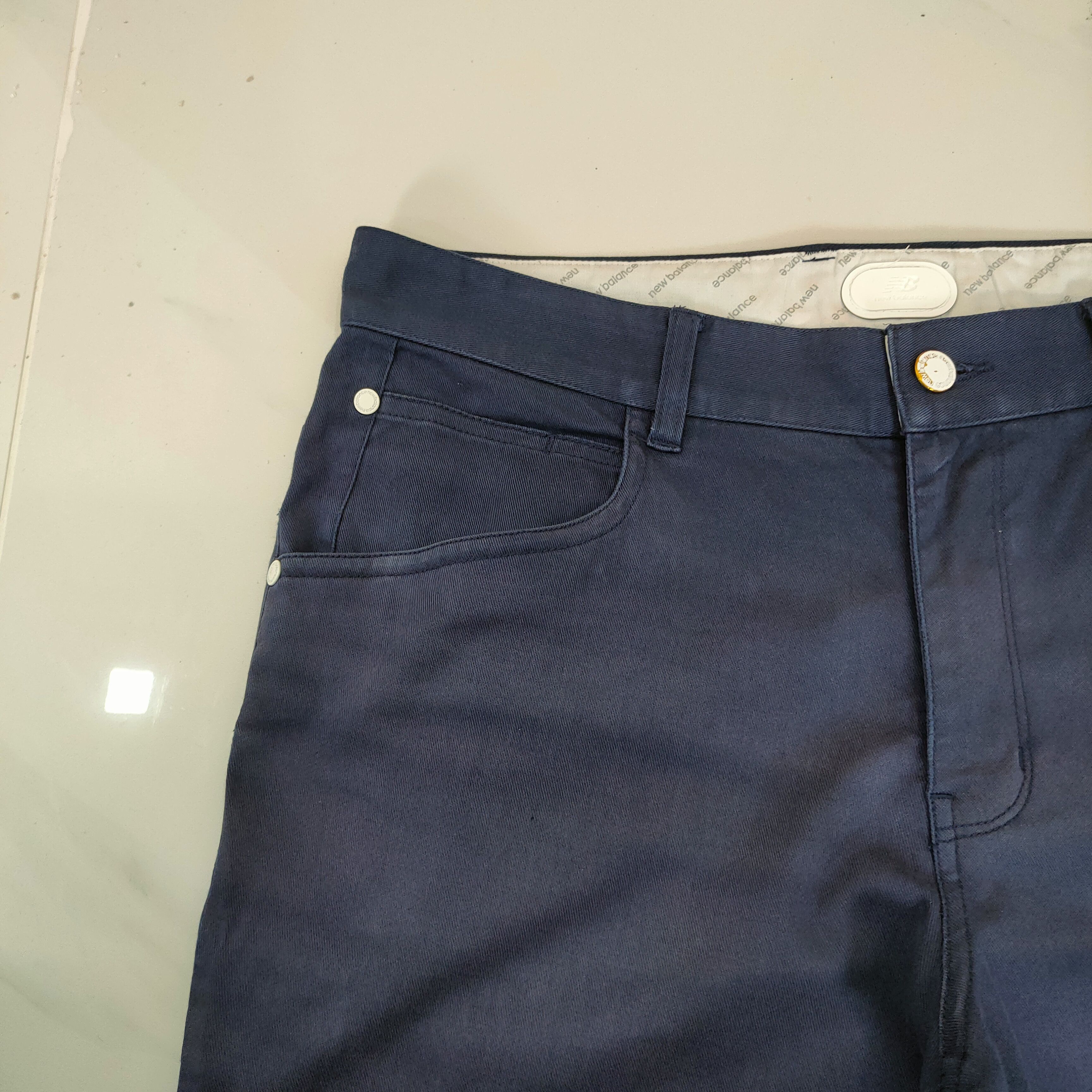 New Balance NEW BALANCE FADED DARK BLUE TROUSER CHINO PANTS Size US 34 / EU 50 - 4 Thumbnail