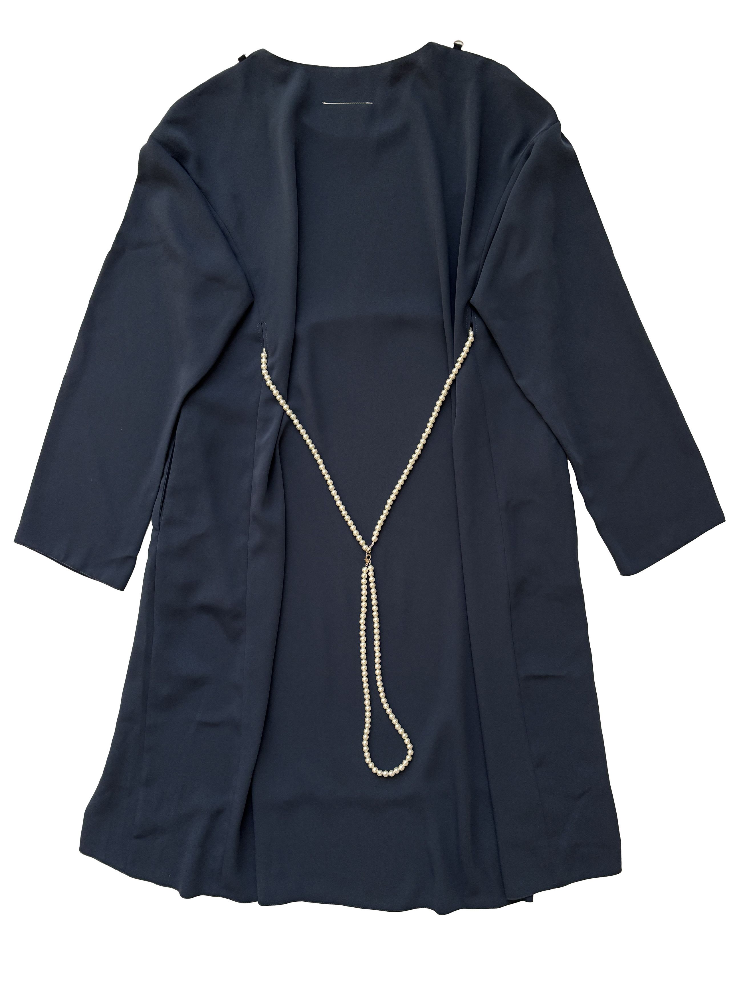 Maison Margiela ⚡️QUICK SALE⚡️2017 Margiela MM6 Navy Dress with Pearls Size M / US 6-8 / IT 42-44 - 4 Thumbnail