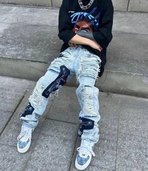 Japanese Brand × Vintage streetwear punk jeans Size US 32 / EU 48 - 2 Thumbnail