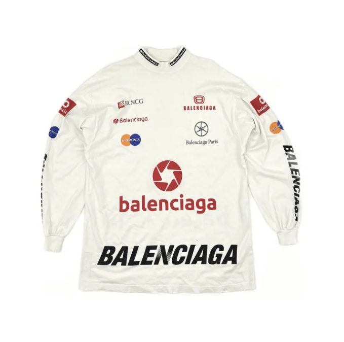Balenciaga Balenciaga Oversized Long-Sleeve T-Shirt 1M Size US S / EU 44-46 / 1 - 1 Thumbnail