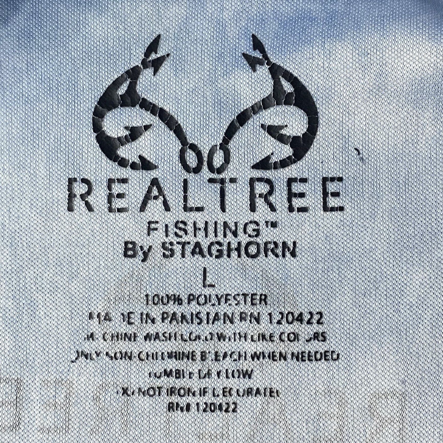 Realtree Realtree Fishing Staghorn T-Shirt Mens Short Sleeve Blue Camo Wave Size L Size US L / EU 52-54 / 3 - 3 Thumbnail