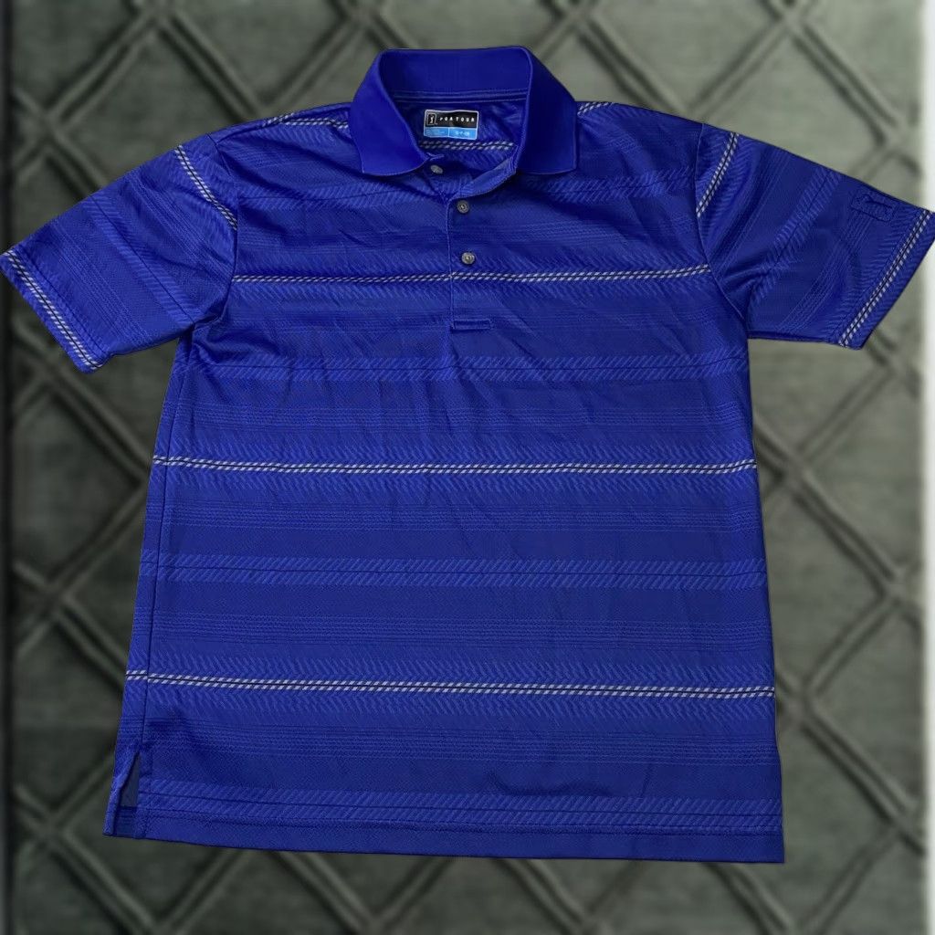 PGA Tour PGA TOUR Polo Shirt Men Short Sleeve Blue Small Tropical Golf Shirt Size US S / EU 44-46 / 1 - 1 Thumbnail