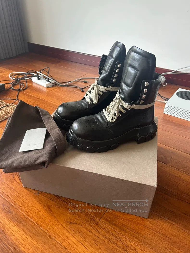 Rick Owens Rick Owens Bozo Tractor Double Zipper Knee High Boot