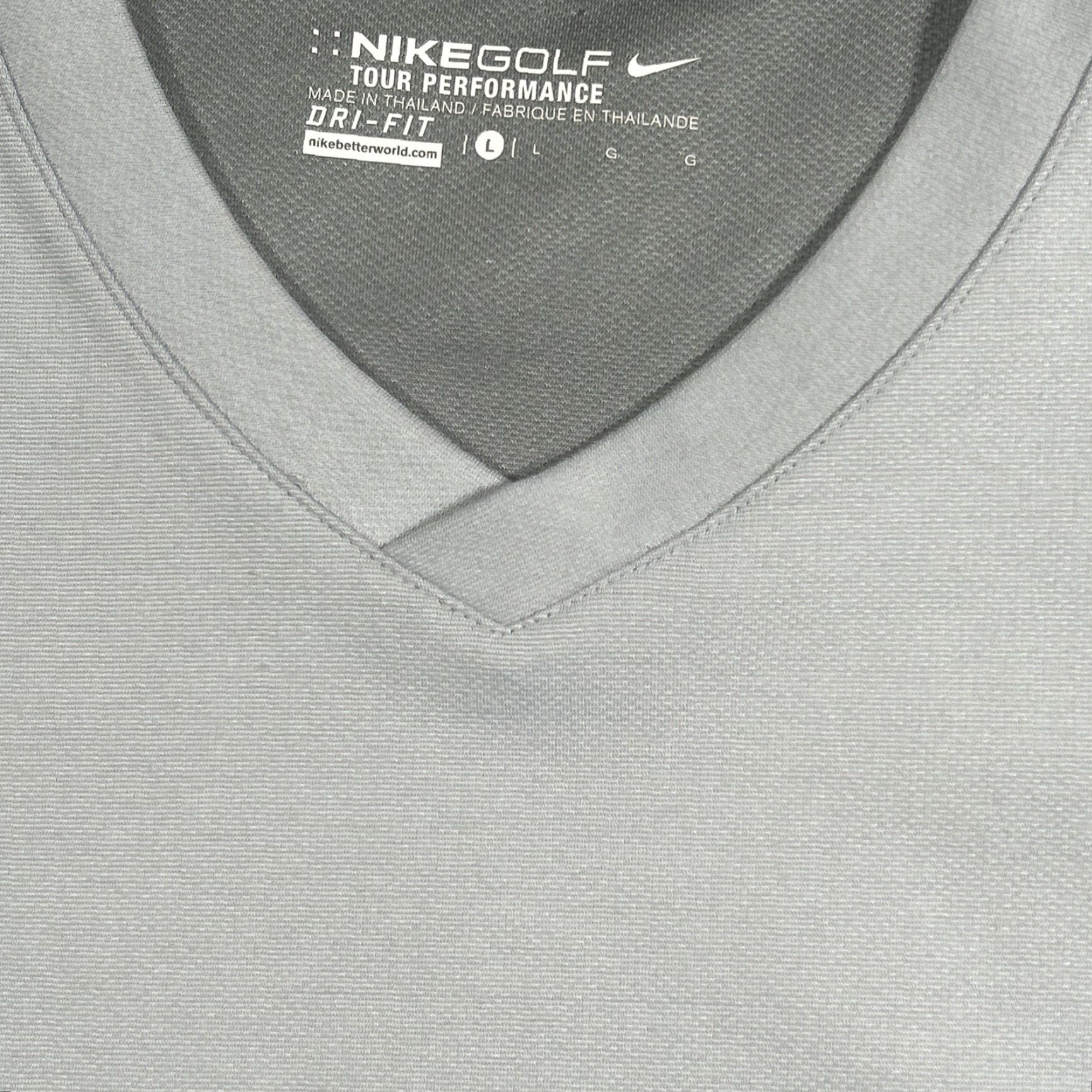 Nike Nike Golf Tour Performance Dri Fit Men's L Pullover V-Neck Sweater Gray Knit Shirt Size US L / EU 52-54 / 3 - 6 Thumbnail