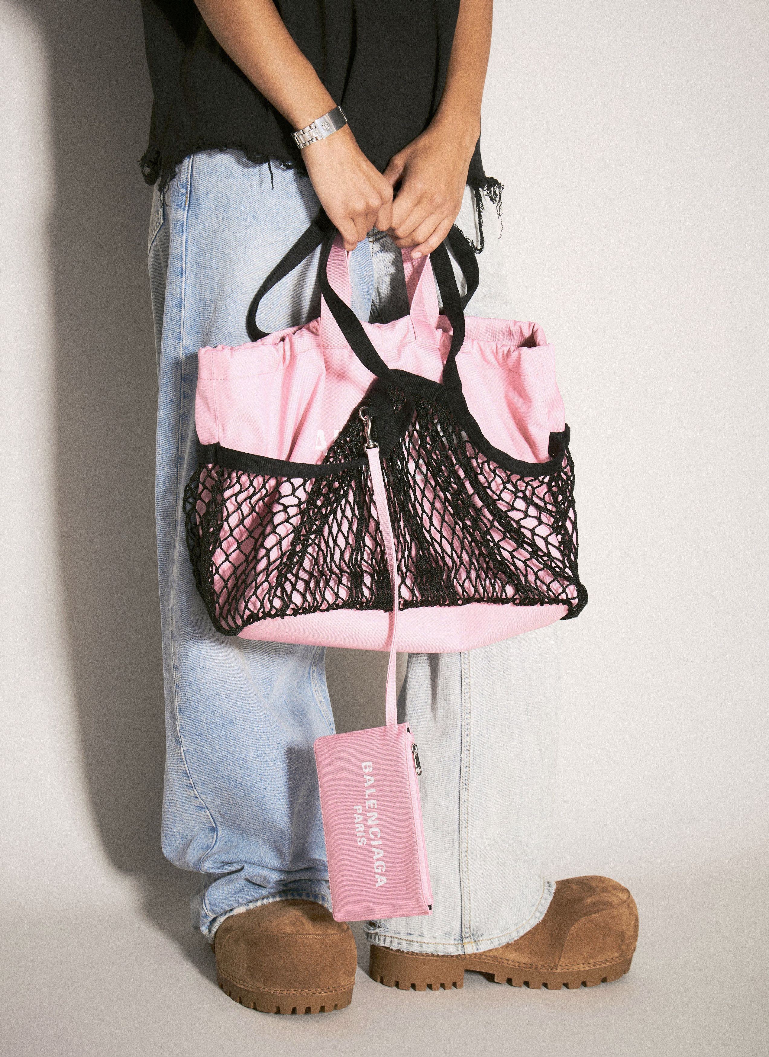 Balenciaga o1bcso1str0525 Size: OS / 24/7 Medium Bag in Black/Pink Size ONE SIZE - 3 Thumbnail