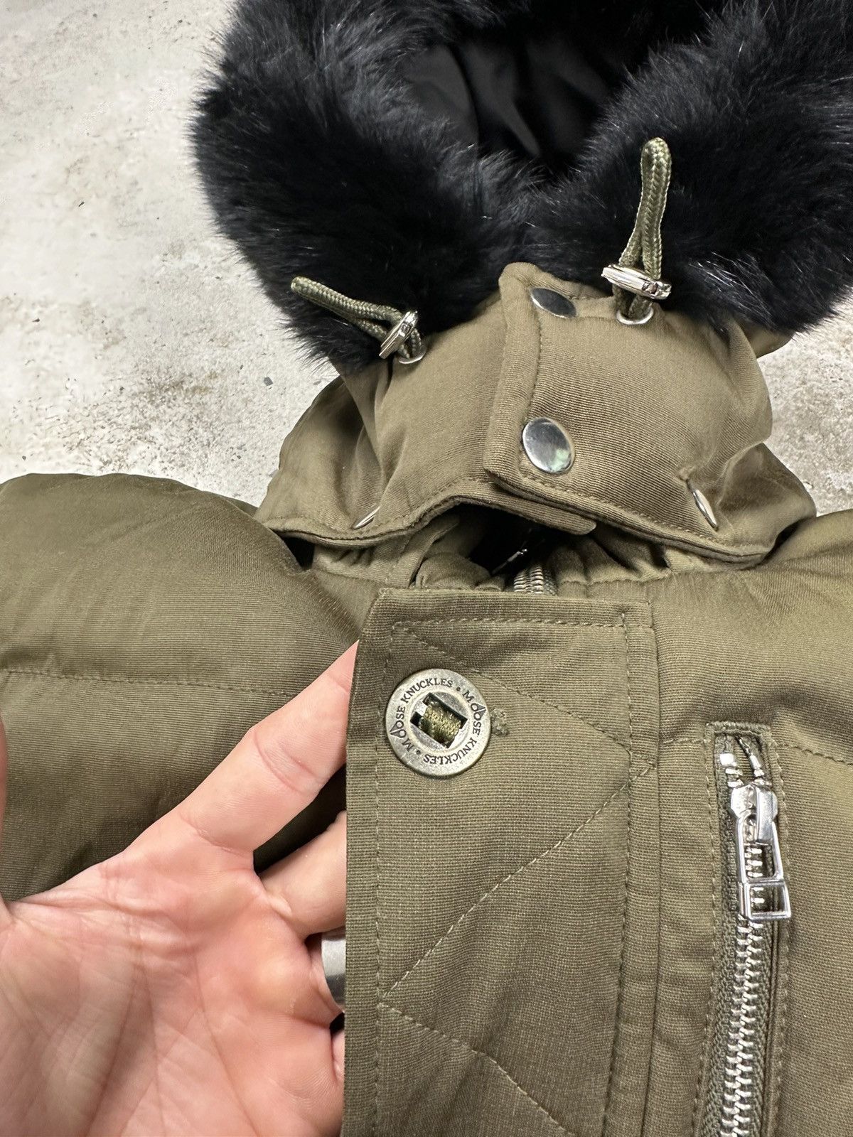 Moose Knuckles ‼️ Moose Knuckles 3Q Khaki Jacket Fur Size US XL / EU 56 / 4 - 8 Thumbnail