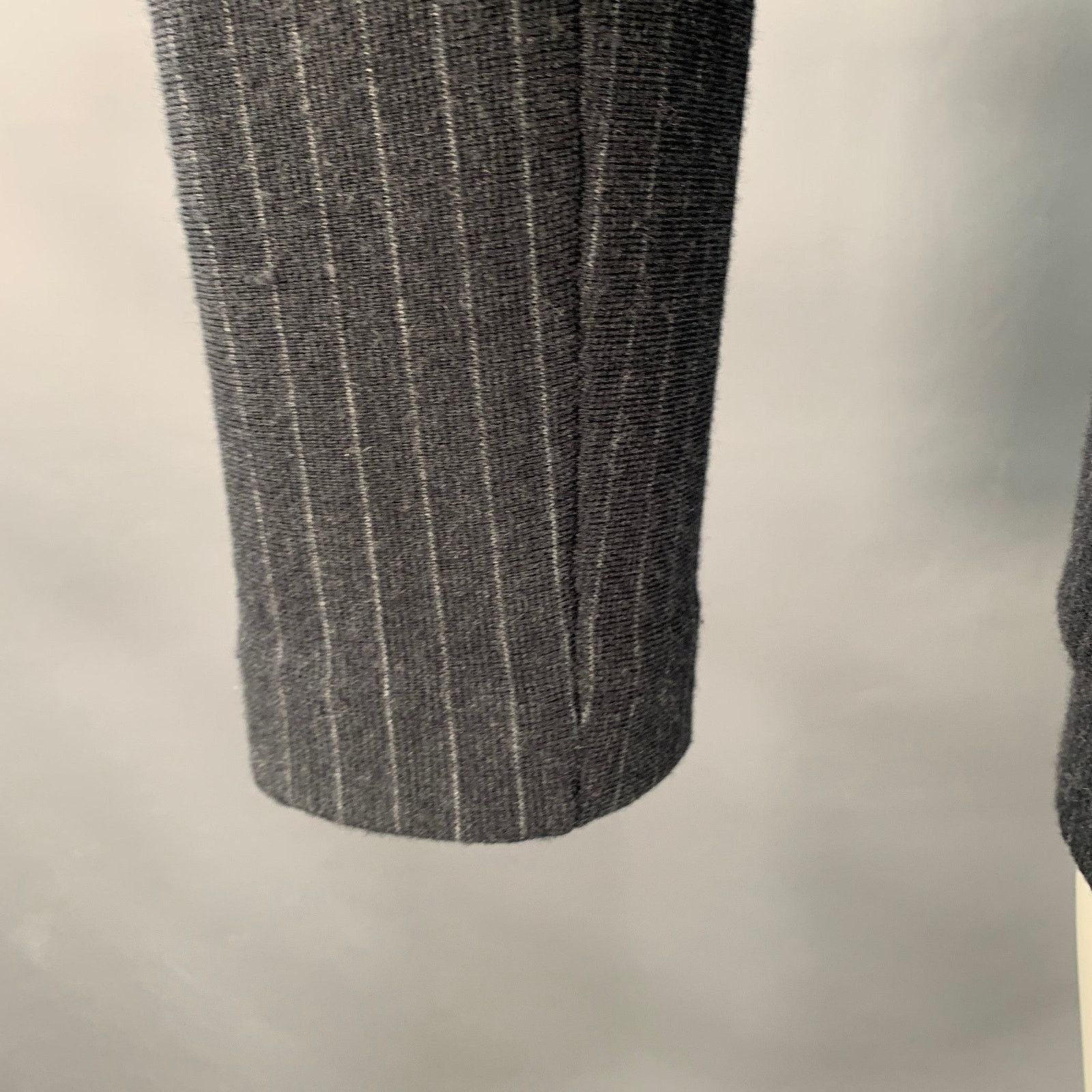 Emporio Armani AND OF OUTSIDERS Charcoal Breasted Notch Lapel Coat Size 36R - 5 Thumbnail