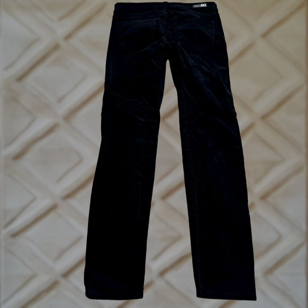 Vintage KUT from the Kloth Jeans Corduroy Skinny Womens 2 Black Mid Rise Stretch Casual Size 26" / US 2 / IT 38 - 1 Thumbnail
