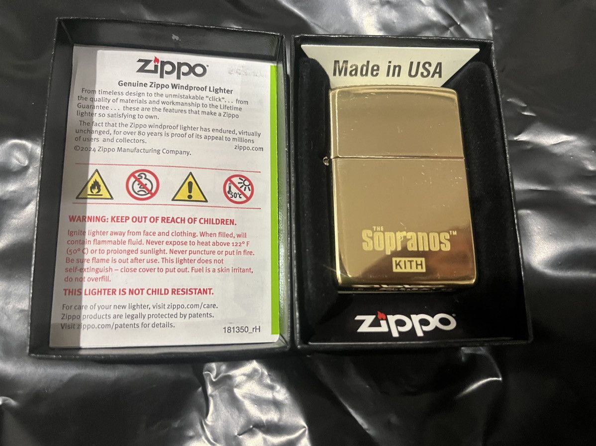 Kith FW25 Kith Sopranos Zippo Lighter Gold Size ONE SIZE - 1 Thumbnail