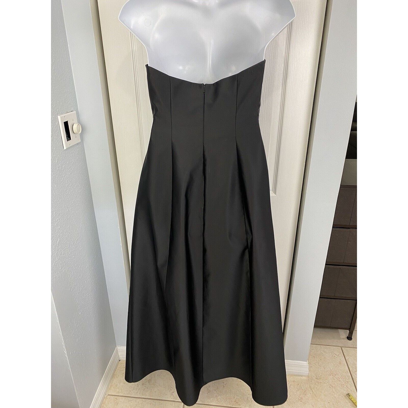 Other Cache Black Dress Maxi Gown 90s Y2k Strapless Black White 12 Size XL / US 12-14 / IT 48-50 - 7 Thumbnail